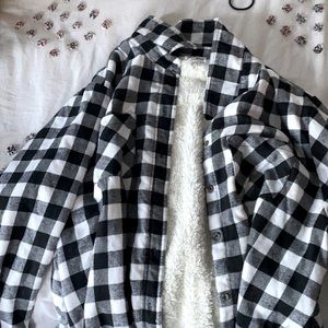 fuzzy inside flannel jacket
